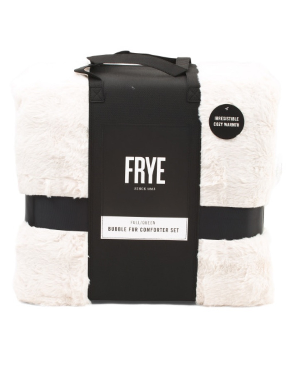 Frye Cream Bubble Faux Fur Comforter Set
